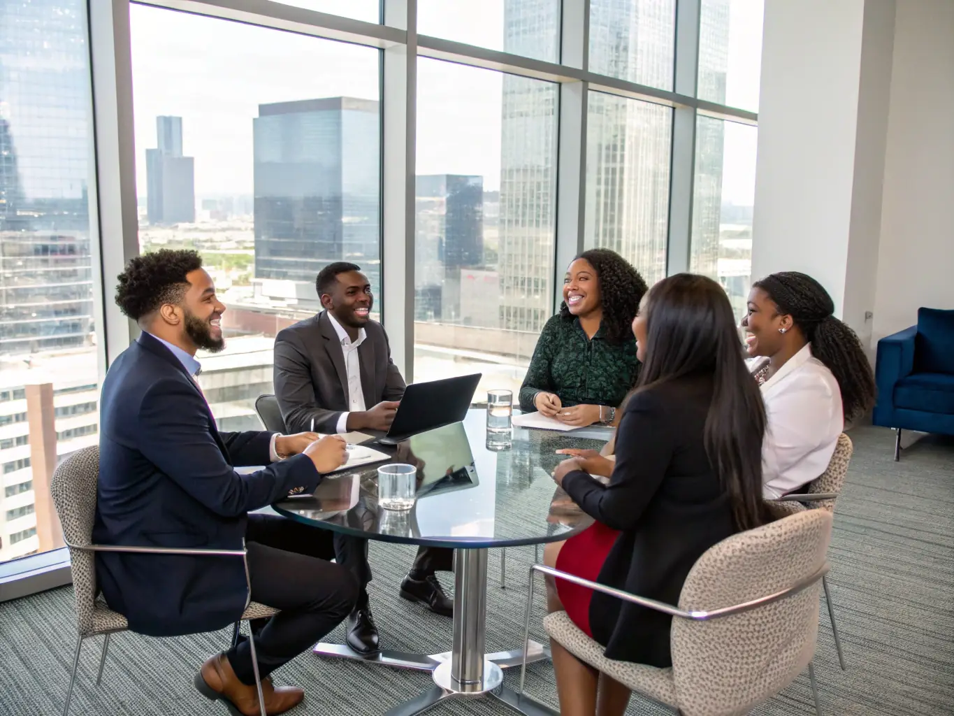 A diverse team of professionals collaborating in a modern office setting, emphasizing the importance of business partnerships.